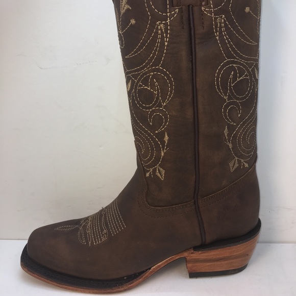 Women’s Cowgirl Western Boots Dark Brown - Picture 5 of 6